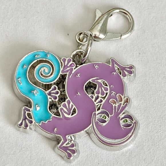 Vtg Disney Monsters Inc Randall Boggs Gecko Clip On Charm Zipper Pull Bag Pixar - Picture 2 of 6